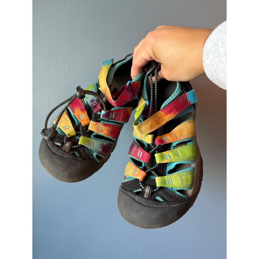 Keen Newport H2 Rainbow Tie Dye Water Sandals Kids Size 3 Big Kid - Picture 2 of 4